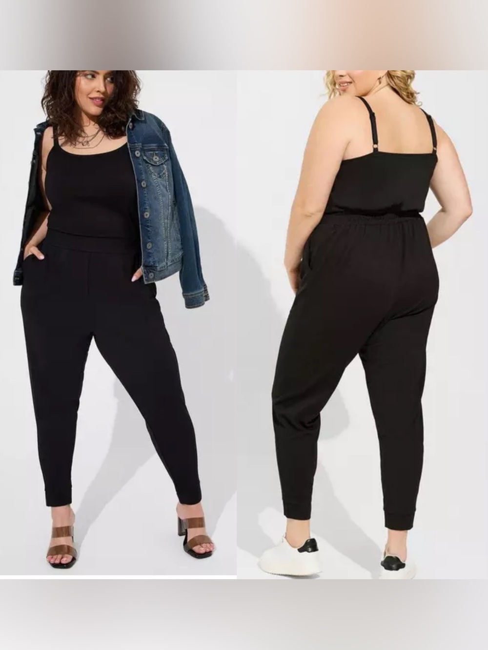 Torrid Size 3 Ponte Sleeveless Jumpsuit Black 3X